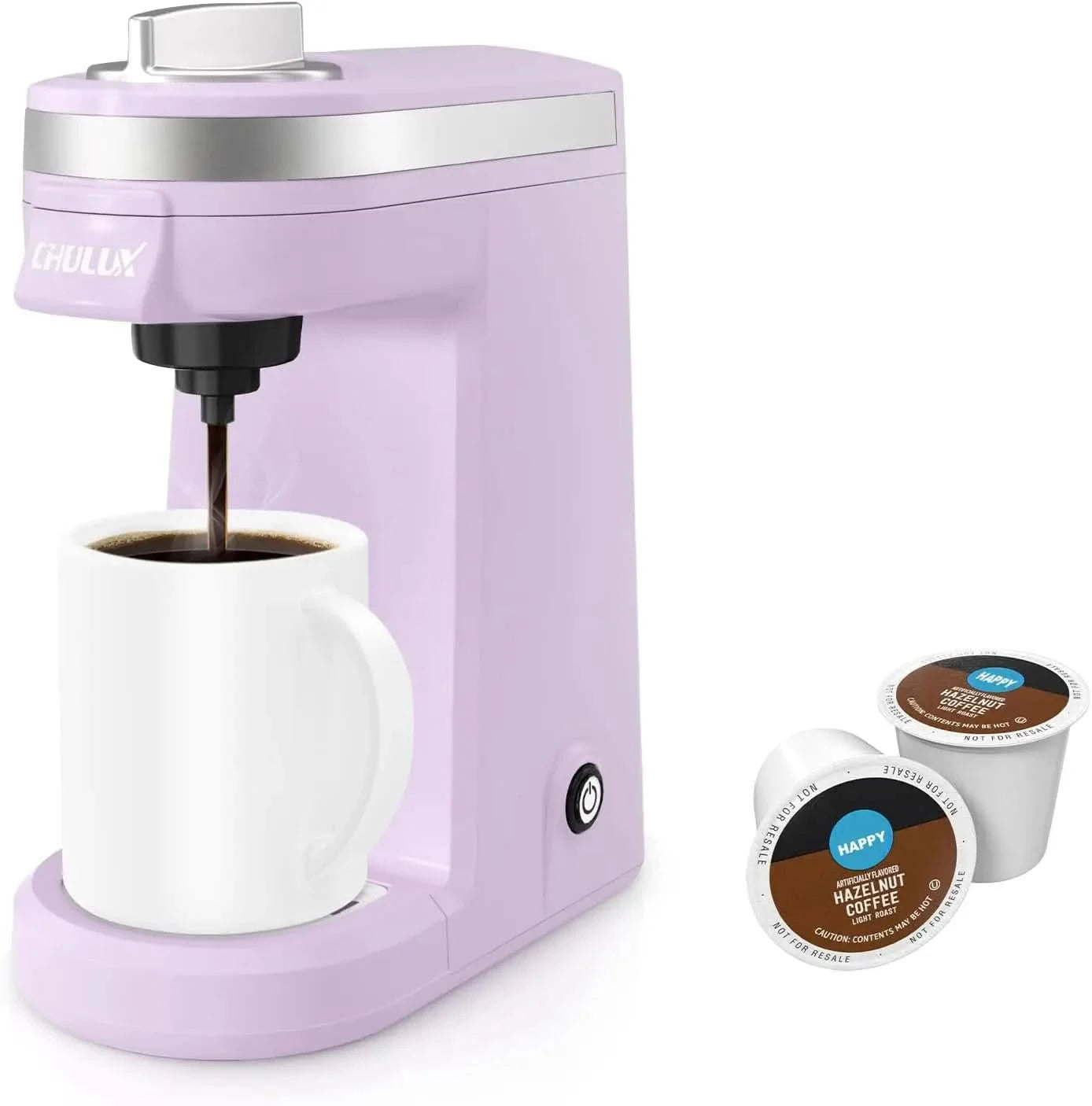 Mini Coffee Maker for K Capsule, Single Serve Coffee Maker for One Cup Americano, Lightweight Pod Coffee Machine, Dusty Rose - M & M Global