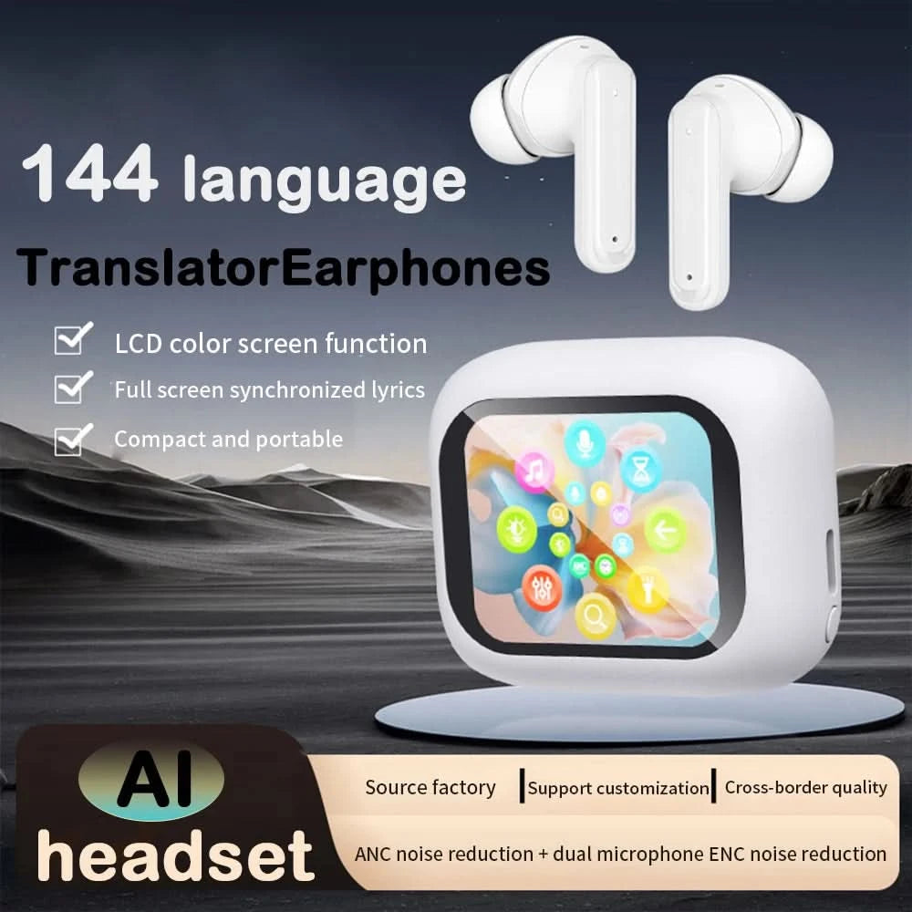 GreatWall AI Translation Earphones, capable of translating 144 languages online, Bluetooth 5.3 high-definition sound quality