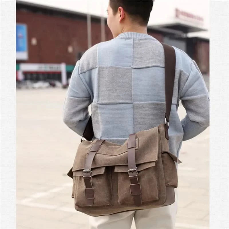 Men's Vintage Canvas Bag Men Casual Crossbody Bag For Men Messenger Bag Man Travel Shoulder Bags Bolsa Masculina High Quality - M & M Global