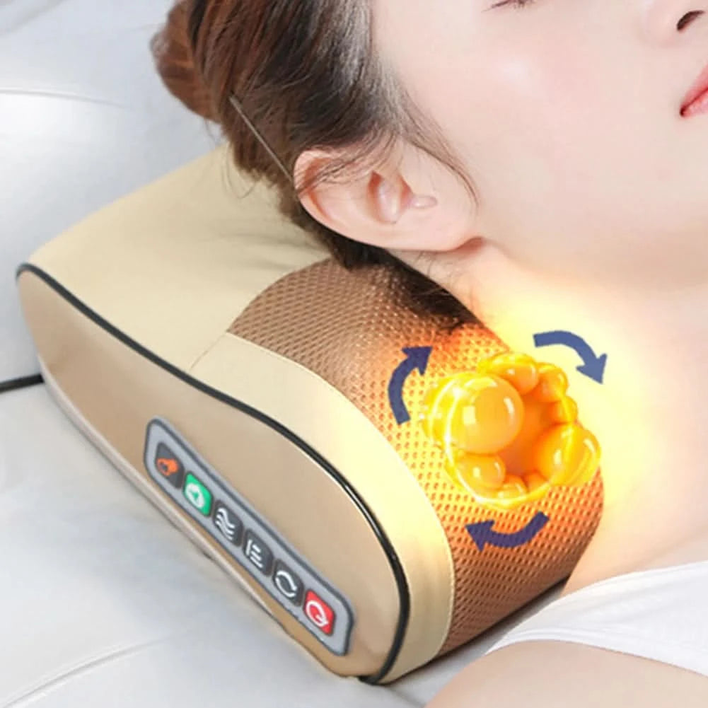 Electric Neck Massager Pillow Multifunctional Neck Relaxation Pillow Device Neck Health Massager Relaxation Pillow Massager - M & M Global