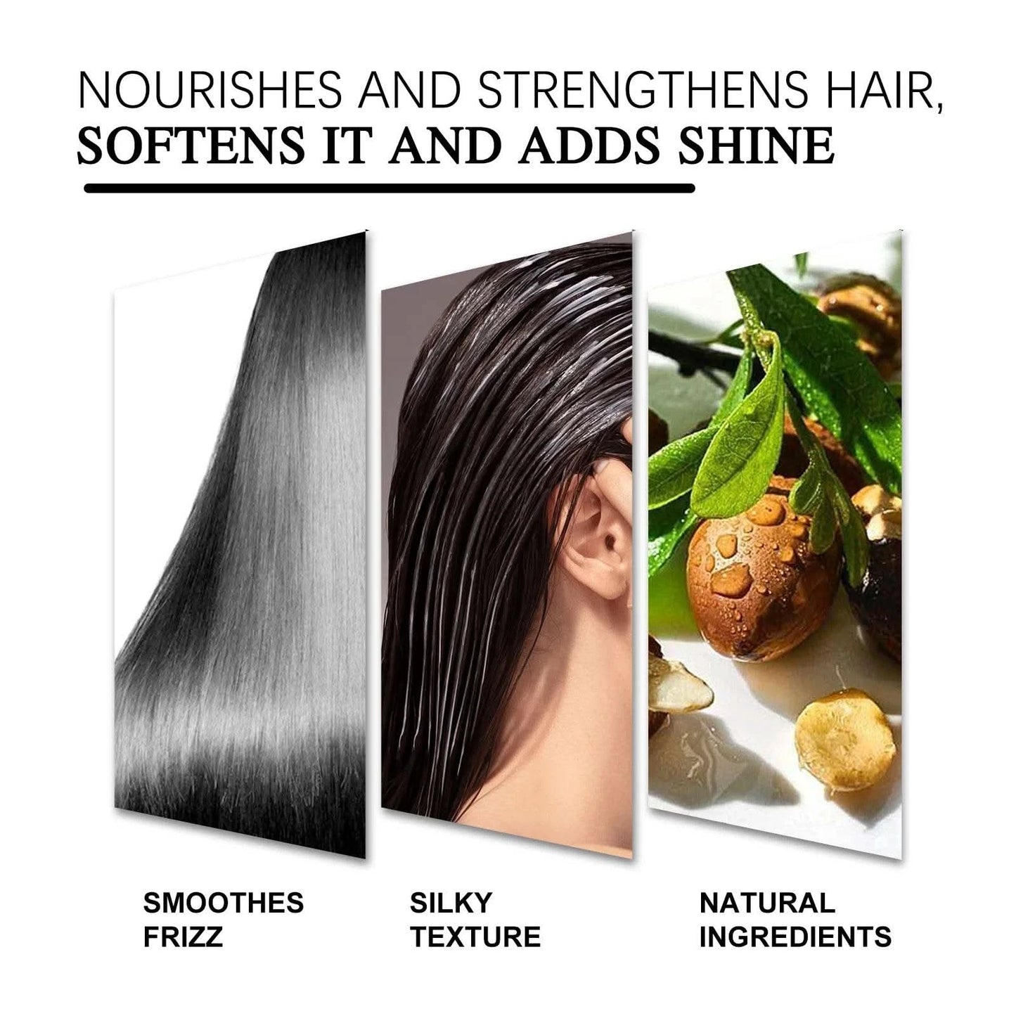 Collagen Hair Mask Repair Damage Dry Frizz Hair Keratin Treatment Soft Smoothing Shiny Deep Moisturizing Curly Hair Care Product - M & M Global