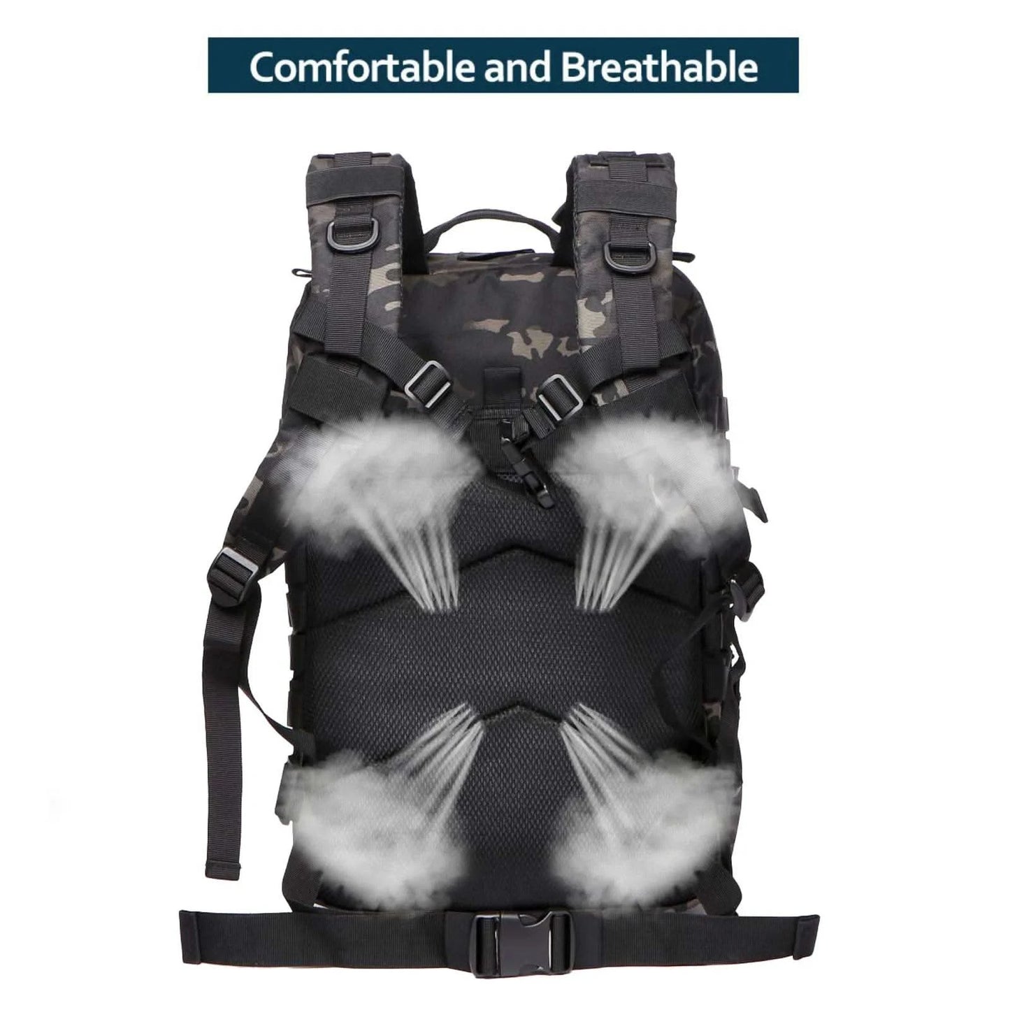 25L/50L Sturdy Nylon Waterproof Tactical Sports Trekking Fishing Hunting Camping Hiking Bag Backpack Outdoor Rucksacks - M & M Global