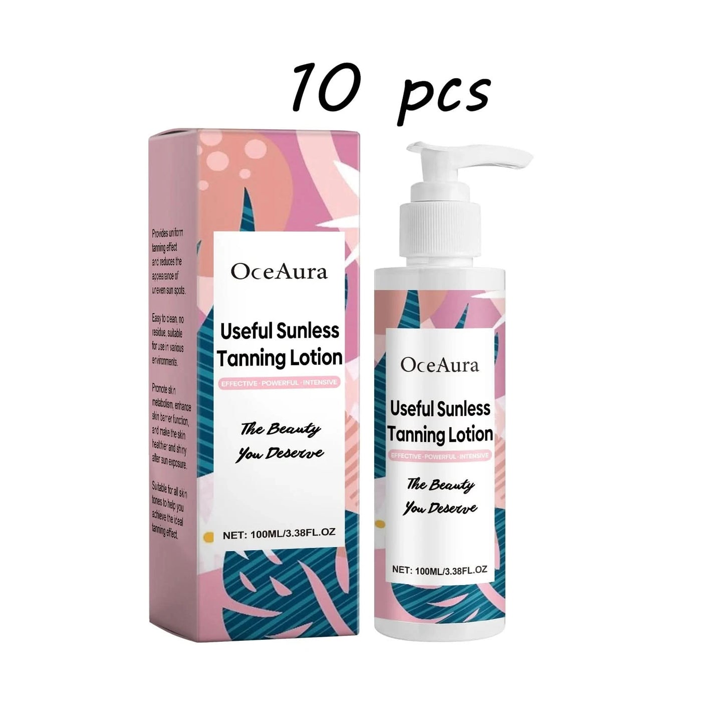 OceAura Sunless Tanning Lotion Summer Outdoor Beach Bronze Skin Improve Health Glow Nourishing Moistuirizing Non-greasy Tanning - M & M Global
