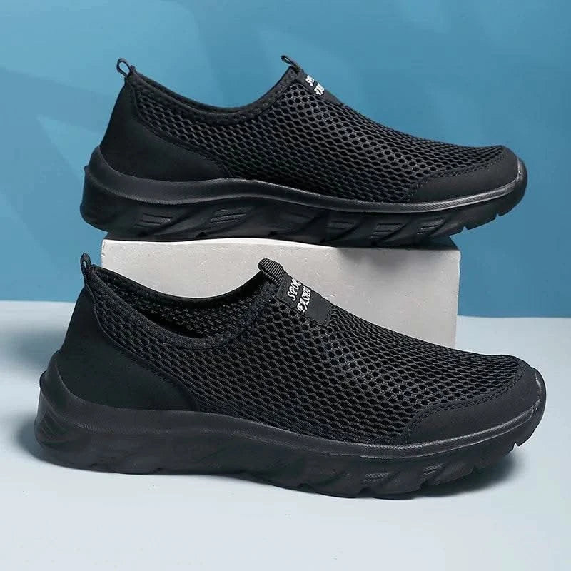2023 Lightweight Men Casual Shoes Breathable Slip on Male Casual Sneakers Anti-slip Men's Flats Outdoor Walking Shoes Size 39-47 - M & M Global