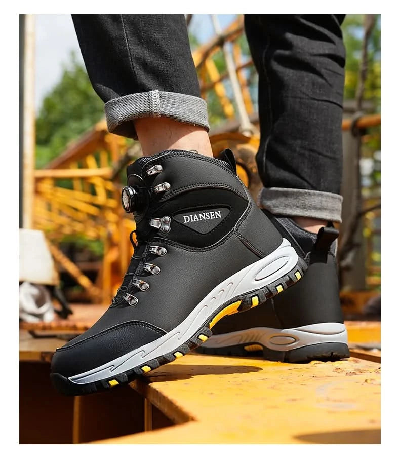 Non Slip Safety Boots for Men Work Anti-smash Indestructible Shoes Steel Toe Protective Anti-puncture Man Work Safety Boots