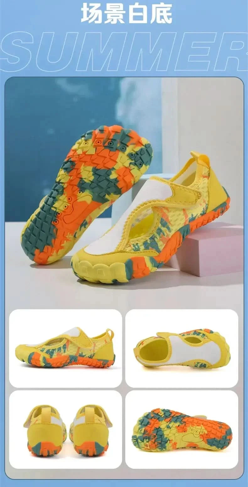 Swimming Beach Sneakers Children Diving Surfing Boating Wading Sports Shoes Kids Aqua Barefoot Water Shoes Quick-Dry Boys Girls - M & M Global