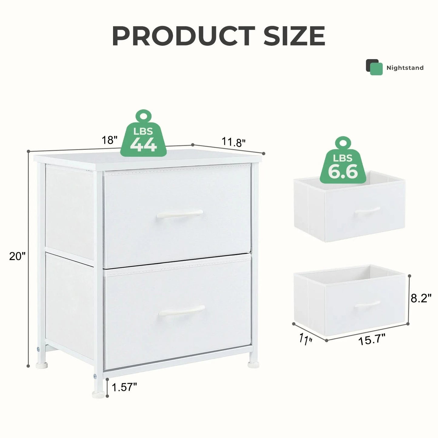 JHK Living Room Cabinet Layers Set of 2 Fabric Drawers Beside Nightstand Table Closet Chest Clothes Display Cabinet Of Furniture