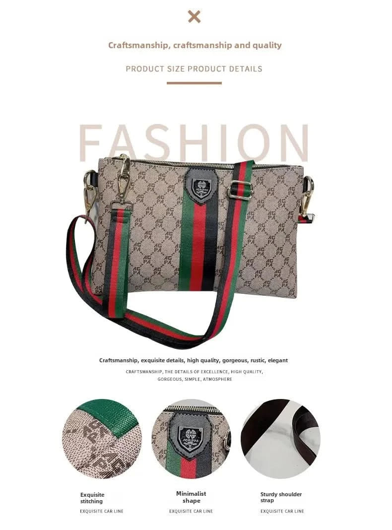New men's and women's universal casual crossbody bag Fashion printed one-shoulder hand bag all-matching commuter bag - M & M Global