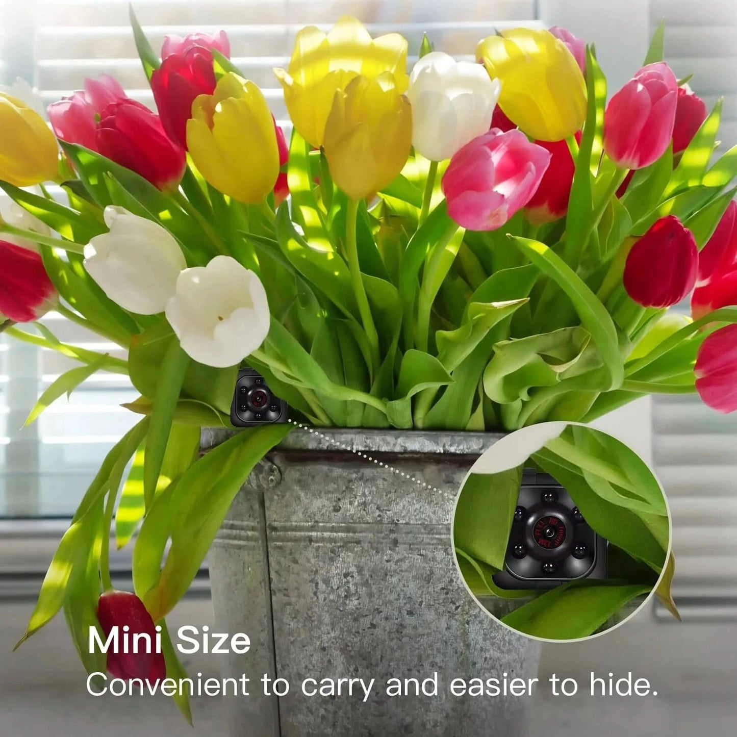 Mini Camera, samall Camera 1080P, Nanny Cam Full HD with Night Vision Motion Activation for Indoor Outdoor Covert Security - M & M Global