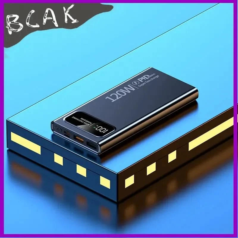 Quality BCAK New 120W Power Bank 20000mAh Super Fast Charging Large Capacity Mobile Power Supply - M & M Global