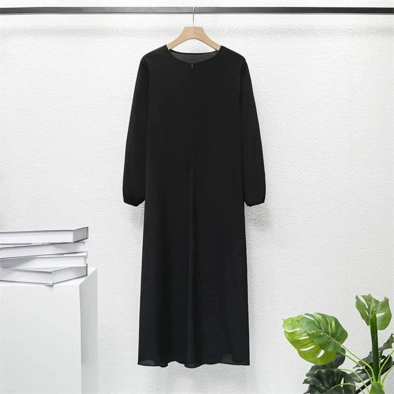 Muslim Dresses Women Maxi Dresses Mujer Vestidoes Female Loose Dresses Full Sleeve Printed Floral Casual Robe Long Dress - M & M Global