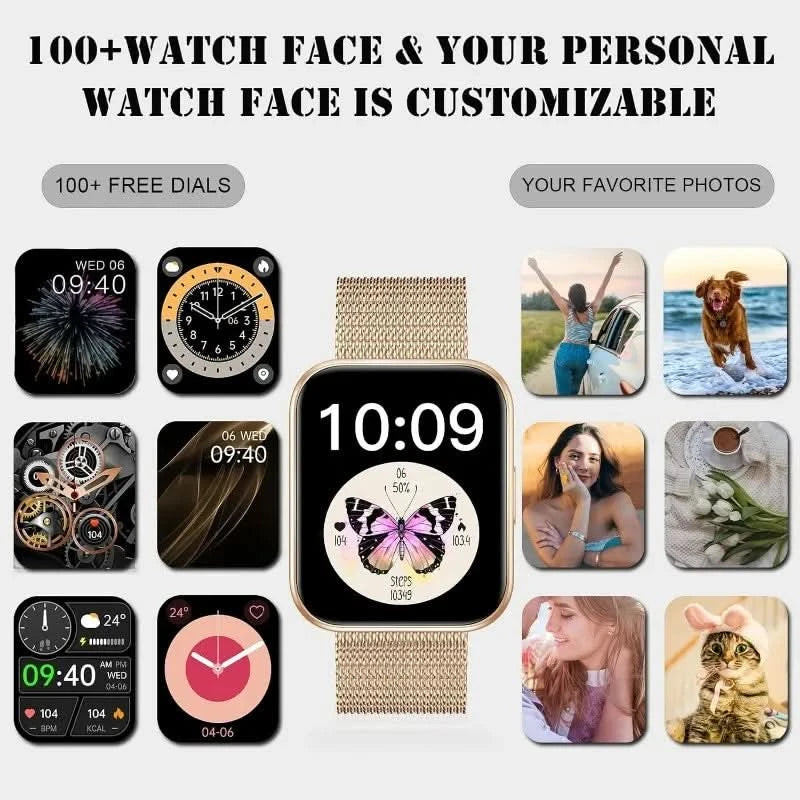 smart Watch (Answer/Make Calls), 1.85"HD Smart Watch for Women, AI Voice Smart Watch for Android/for iPhone, Sport Watch