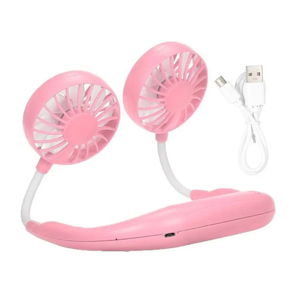 USB Charging Lazy Neck Fan Rechargeable Practical Wearable Sports Fan Convenient Outdoor Indoor Portable Fan - M & M Global