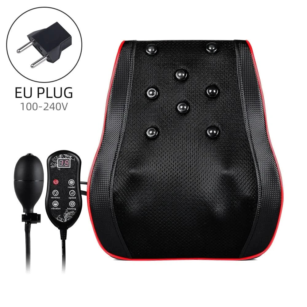 Shoulder Neck Back Trapezius Massage Pillow Shiatsu Kneading Cervical Ttraction Body Massager Car Back Pillow - M & M Global