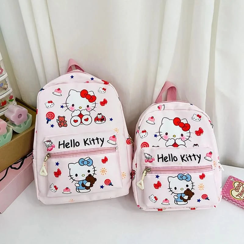 Sanrio Kuromi Hello Kitty My Melody Cinnamoroll Cartoon Backpack Cute Pompom Purin Pochacco School Bag For Adults Kids Sac A Dos - M & M Global