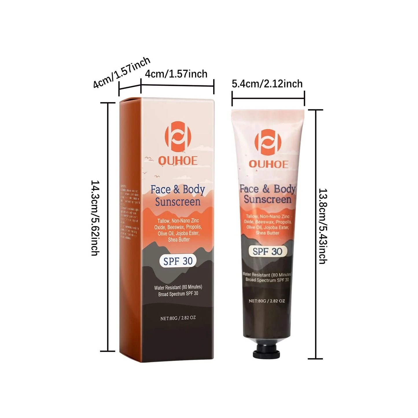 Facial Body Sunscreen SPF 30+ Anti Sun Protection Effectively Lightweight Moisturizer Waterproof Refreshing Oil Control Sunblock - M & M Global