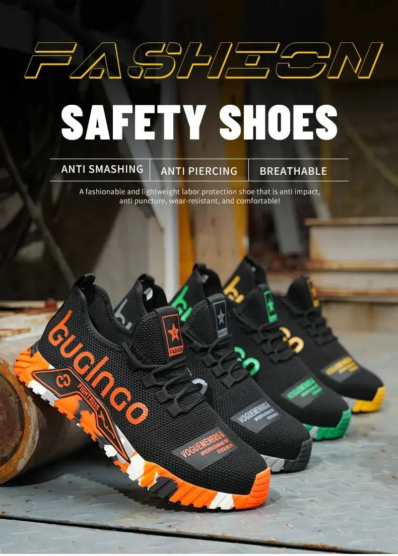 Soft-soled comfortable anti-smash and anti-puncture safety shoes