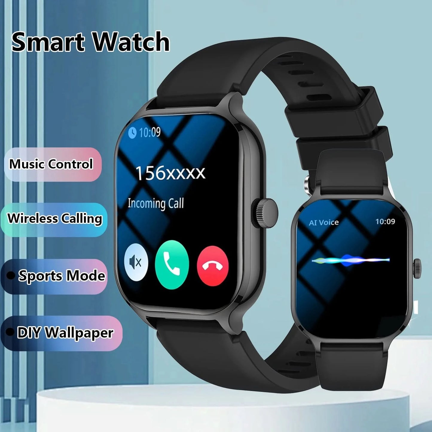 Smart watch, wireless calling /dial, multi -Sport mode,Suitable for men and women, sports watches, for iPhone/Andriod