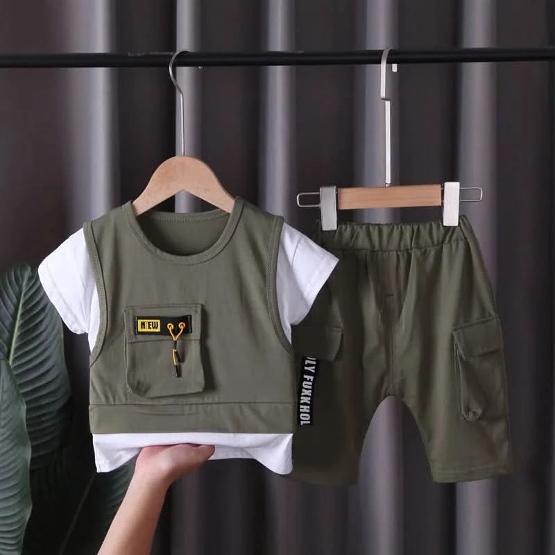 New Summer Baby Girl Clothes Infant Boys Clothing Children Casual T-Shirt Shorts 2Pcs/Set Toddler Sports Costume Kids Tracksuits - M & M Global