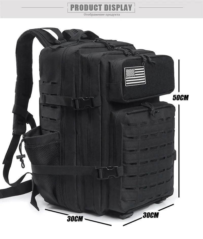 25L/45L Tactical Backpack for Men and Women Outdoor Survival Bug Out Bag Small School Rucksack Hking with Bottle Holder - M & M Global
