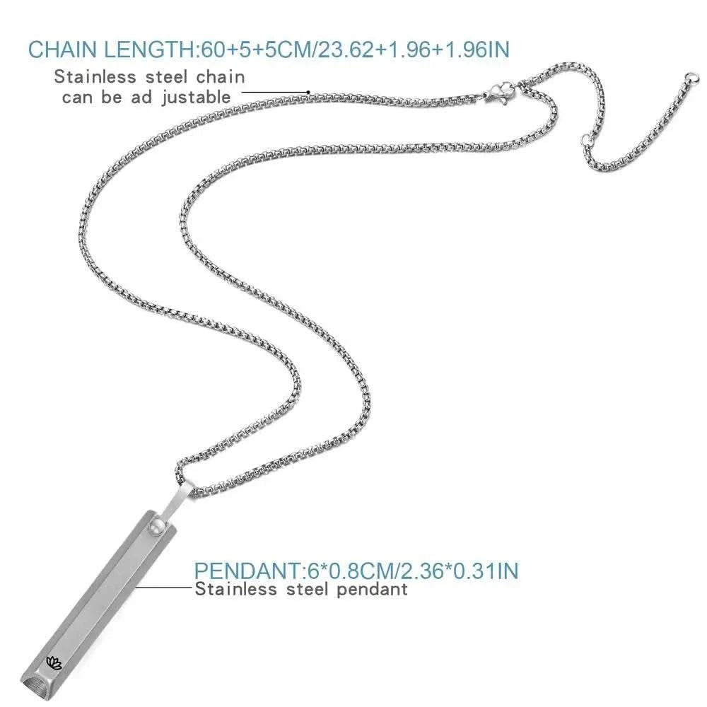 Breathe Necklace Whistle Meditation Necklace Mindful Breathing Necklace Calming Necklace Anxious Necklaces For Women Men - M & M Global