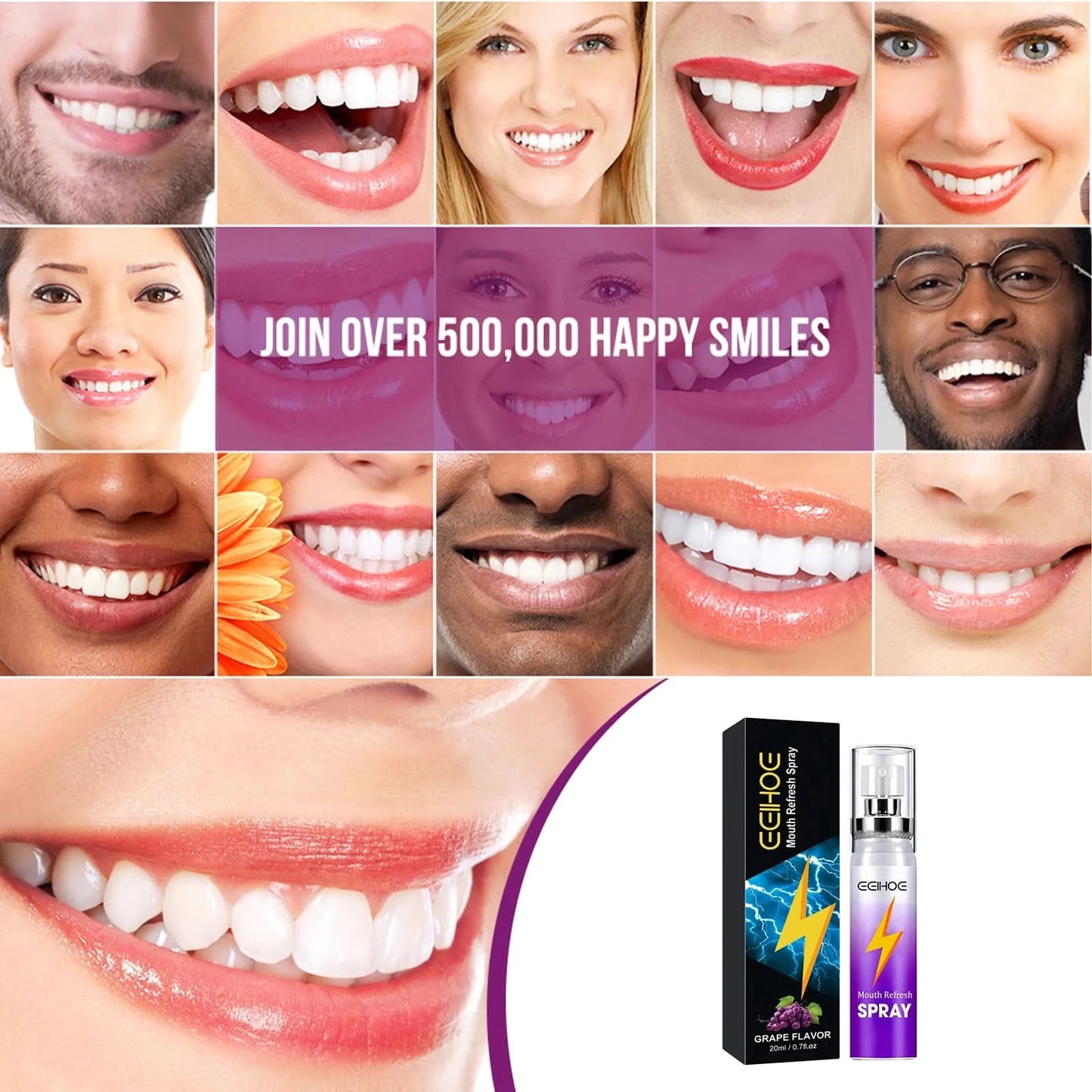 Fresh Oral Spray Clean Oral Prevent Bad Breath Leave Fragrance For A Long Time Portable Oral Spray Suitable For Both Men & Women - M & M Global