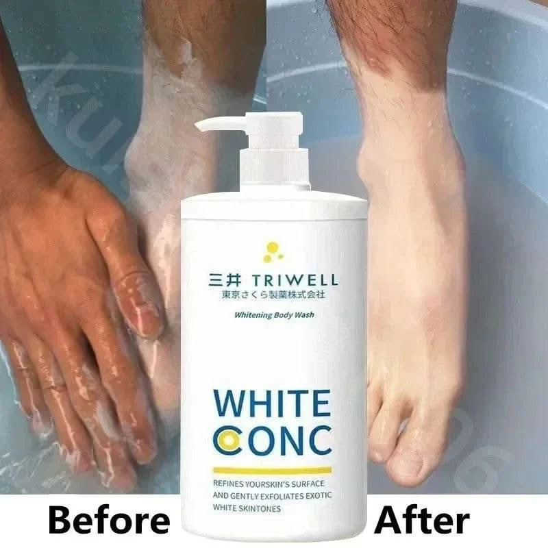 550ml Deep Cleansing Whitening Body Wash Shower Gel Removing Dirt Dead Skin Oil Control Even Skin Tone To Lighten Pigmentation - M & M Global