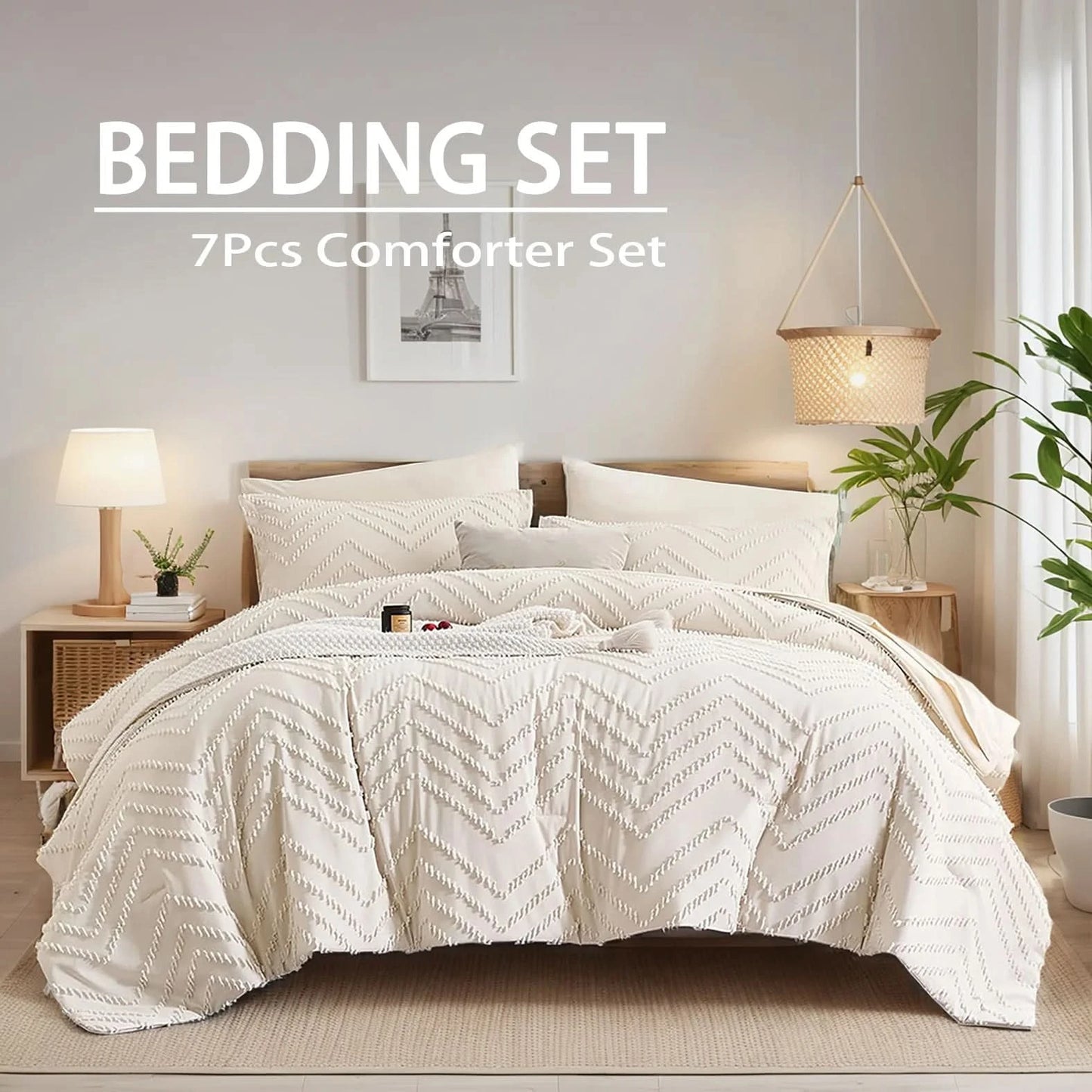 7-Piece Floral Quilt Set – Soft & Comfortable Bedding for All Seasons, Elegant Cut Flower Design, Home Décor, Ideal Gift for Any Occasion