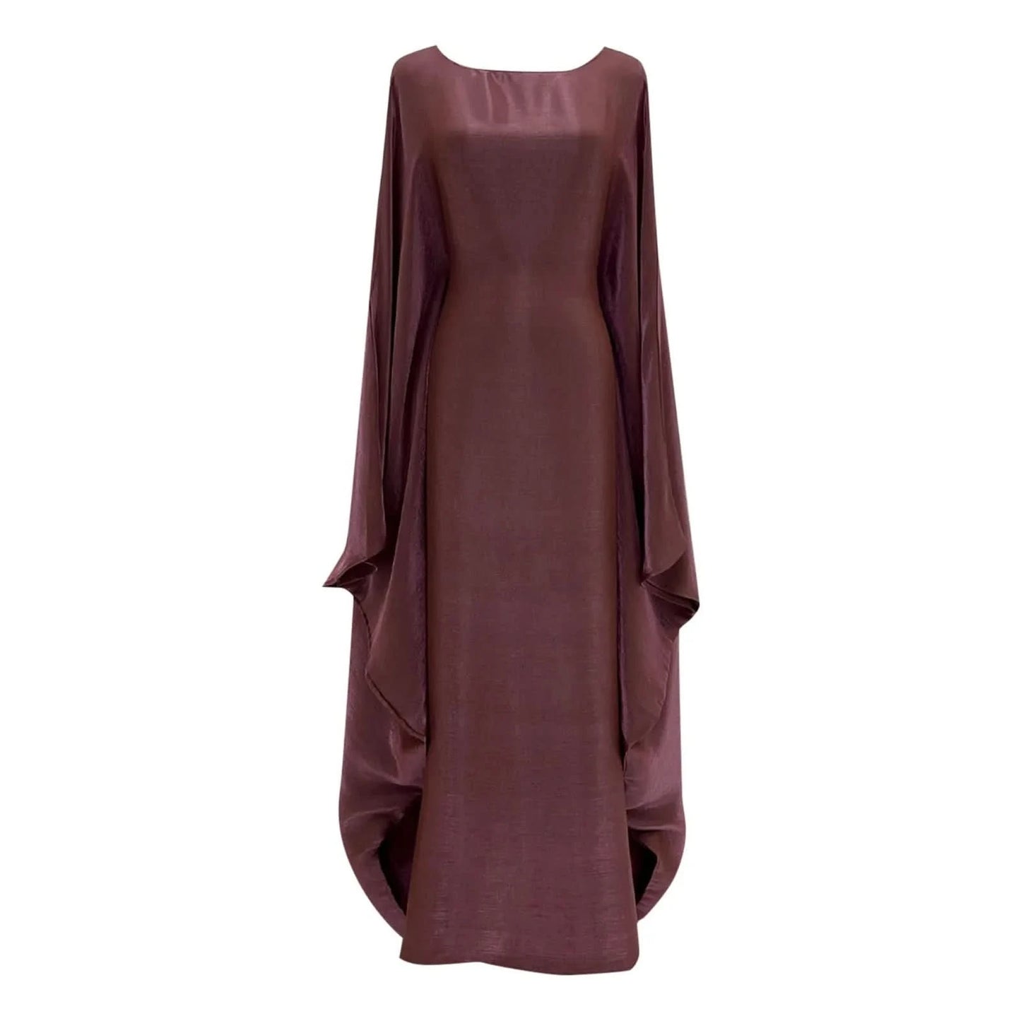 Ramadan Satin Abaya Islam Muslim Summer Batwing Sleeve Maxi Dress Kebaya Abayas For Women Kaftan Robe Musulmane Femme Vestidos - M & M Global