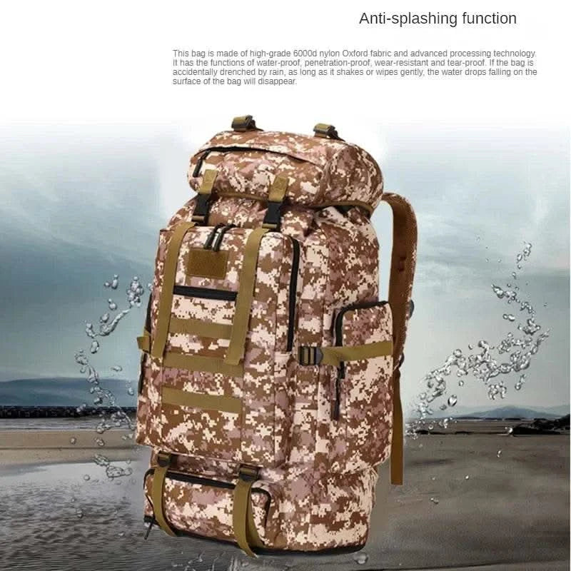 80L/100L Mountaineering Bag Climb Bag Tactical Backpacks Large Backpack Outdoors Hiking Camping Travel Bags - M & M Global