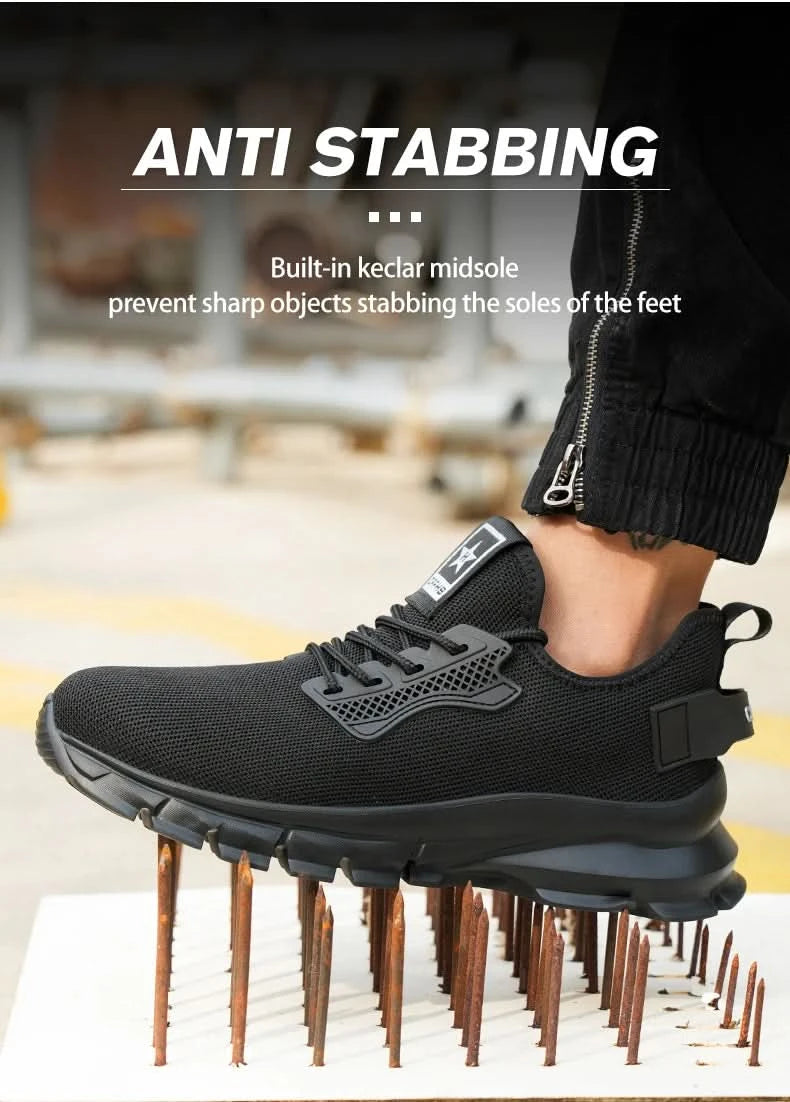 Soft-soled, comfortable, anti-smash, anti-puncture and breathable safety shoes