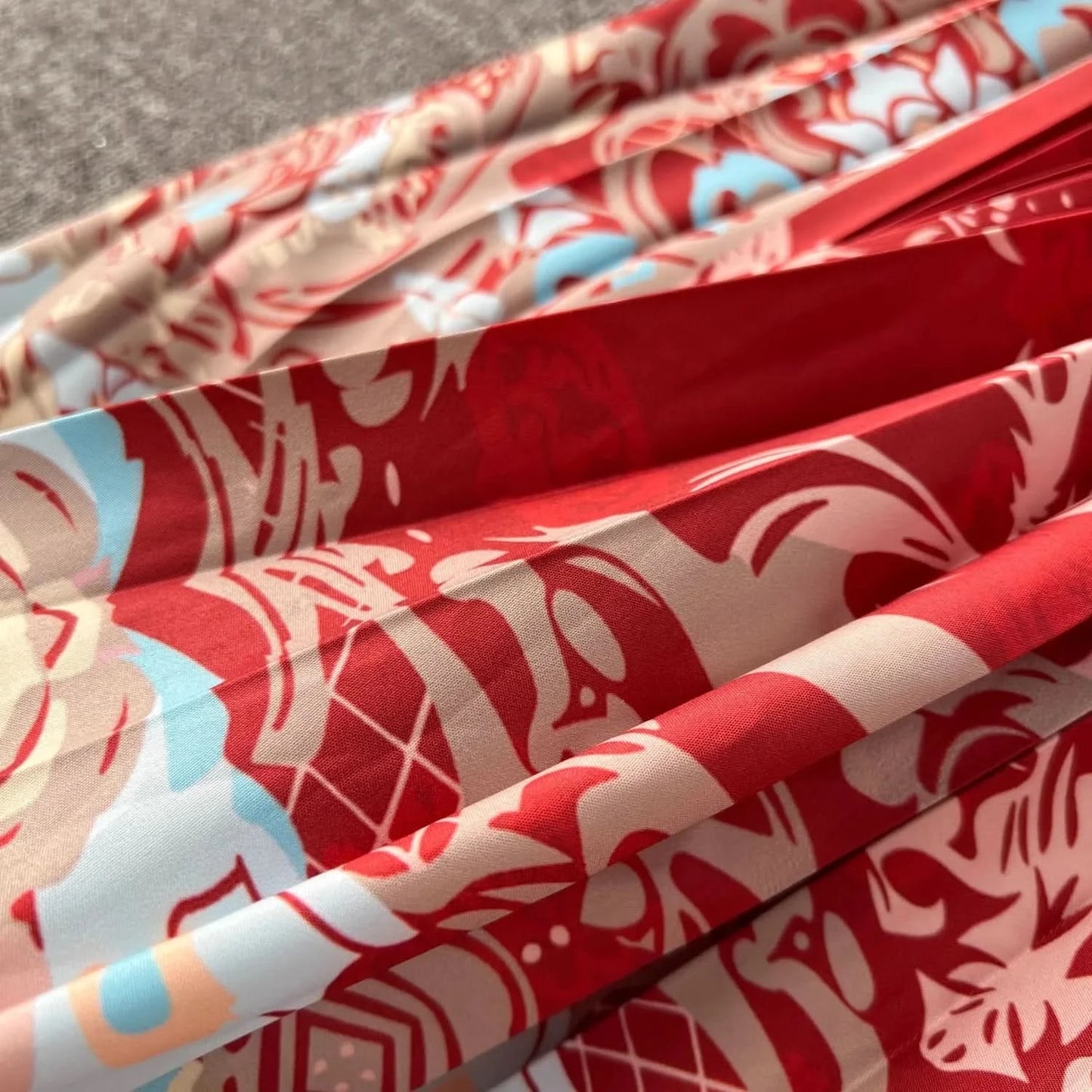 Spring Holiday Print Long Dress For Women Fashion Loose Lantern Sleeve Party Robe Female Big Swing Tassels Belt Pleated Clothes - M & M Global