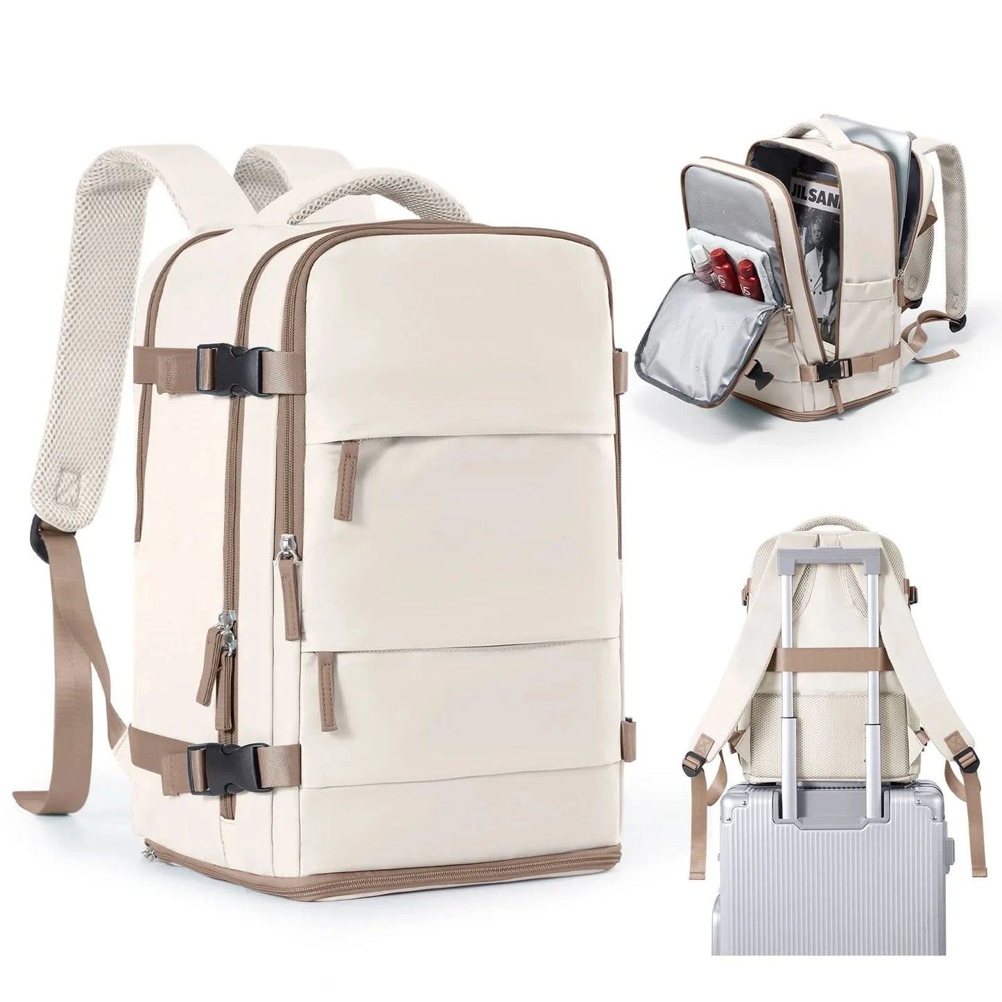 Women Men Hand Luggage Backpack Business College Laptop Travel Backpack Waterproof Carry on mochila viaje cabina avion 40x20x25 - M & M Global