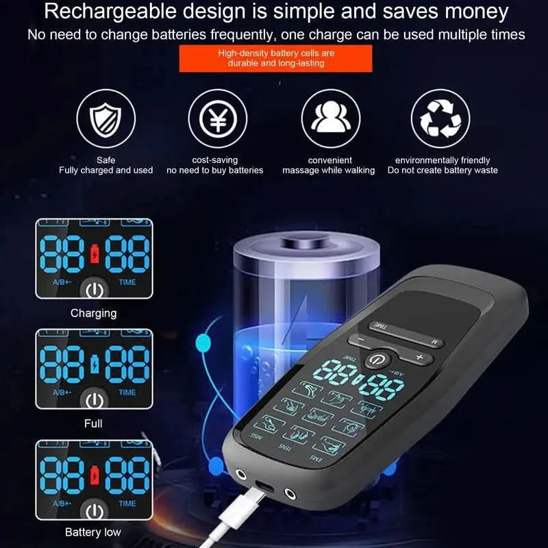 Micro-Current Massager Electric Cervical Neck Massage Machine Multi-Functional Muscle Exercise Massager For Travel Business Trip - M & M Global