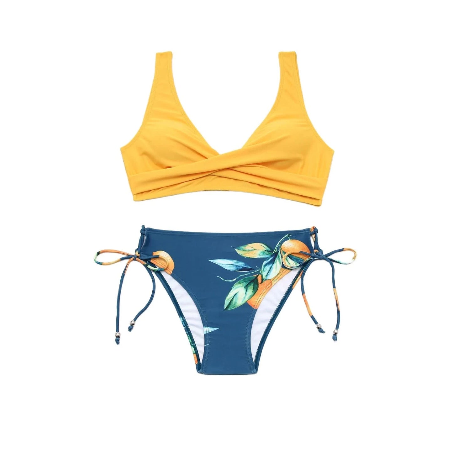 Sexy Bikini Set Women Biquini Swimwear V-Neck Push Up Two Pieces Swimsuit Floral Beachwear Female Bathing Suits Swimming Suits - M & M Global