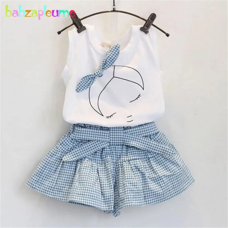 Summer Baby Girls Clothes Toddler Clothing Vest+Shorts 2PCS set Children Girls Costume 0-7Year Infant Outfits kidswear BC1152 - M & M Global