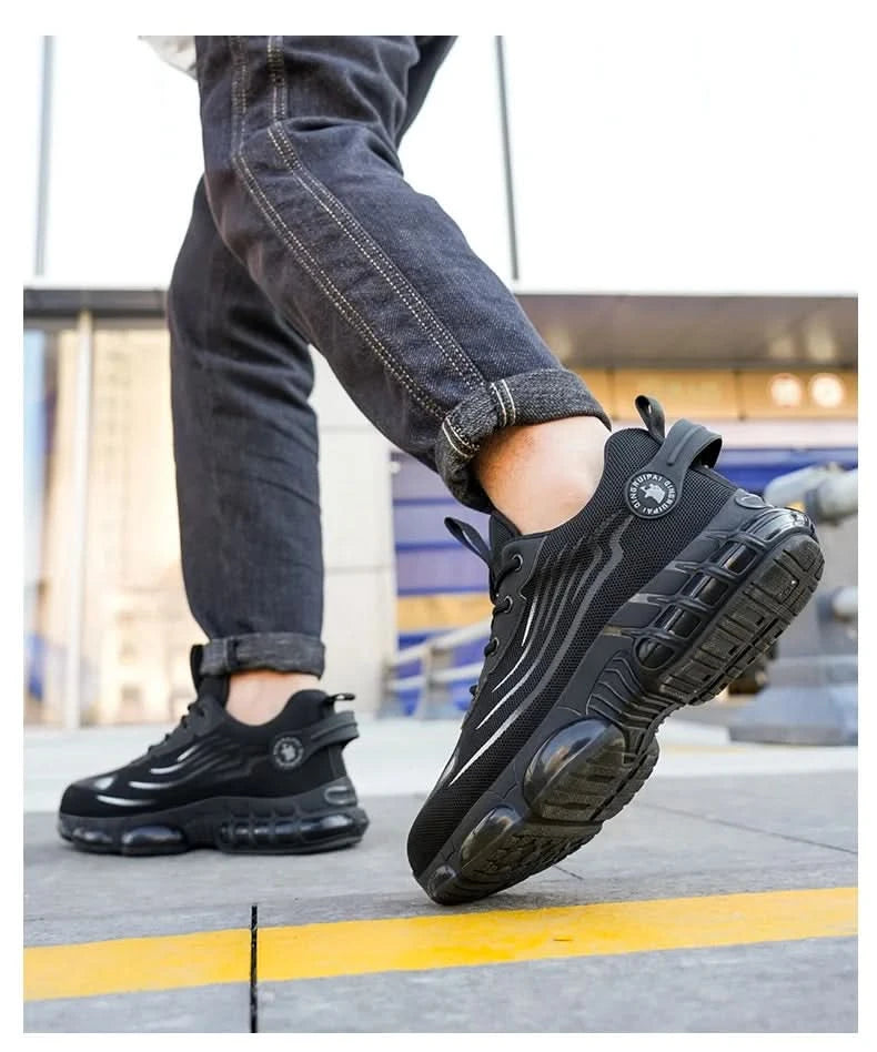 Lace-up breathable soft sole comfortable anti-smash anti-puncture men's casual labour insurance shoes