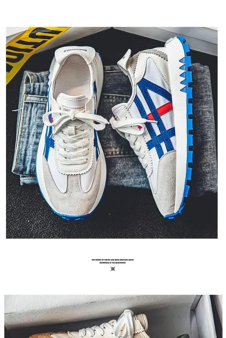 New men's trendy versatile casual sports shoes, men's thick-soled lightweight non-slip breathable trendy shoes кроссовки мужские - M & M Global