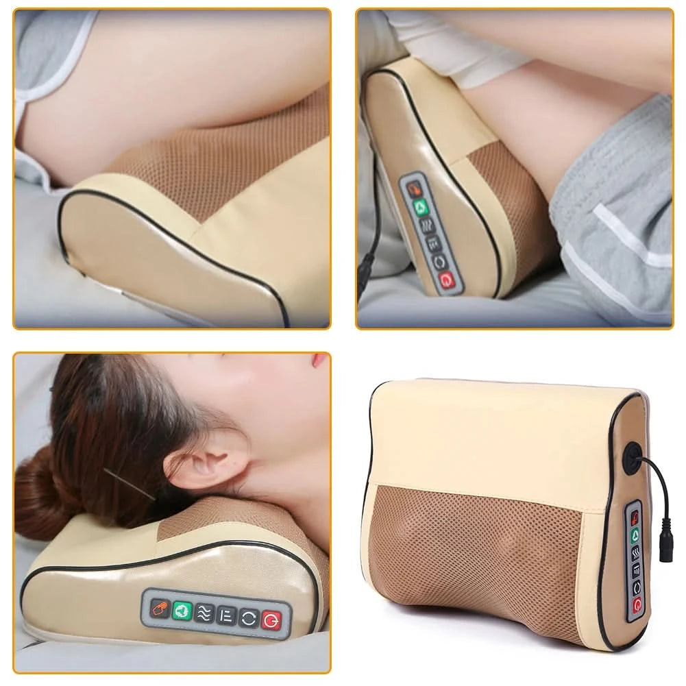 Electric Neck Massager Pillow Multifunctional Neck Relaxation Pillow Device Neck Health Massager Relaxation Pillow Massager - M & M Global