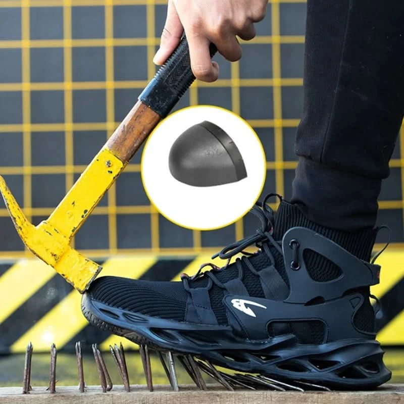 Steel Toe Shoes for Men Work Boots Lightweight Sneakers Indestructible Boots Anti-smash Anti-Punctur Construction Safety Shoes