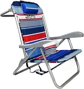 Beach Chair 6 Positions Backpack, Beach Chairs for Adults Reclining and Folding, Heavy Duty, Backpack Straps, Best Beach Chair L