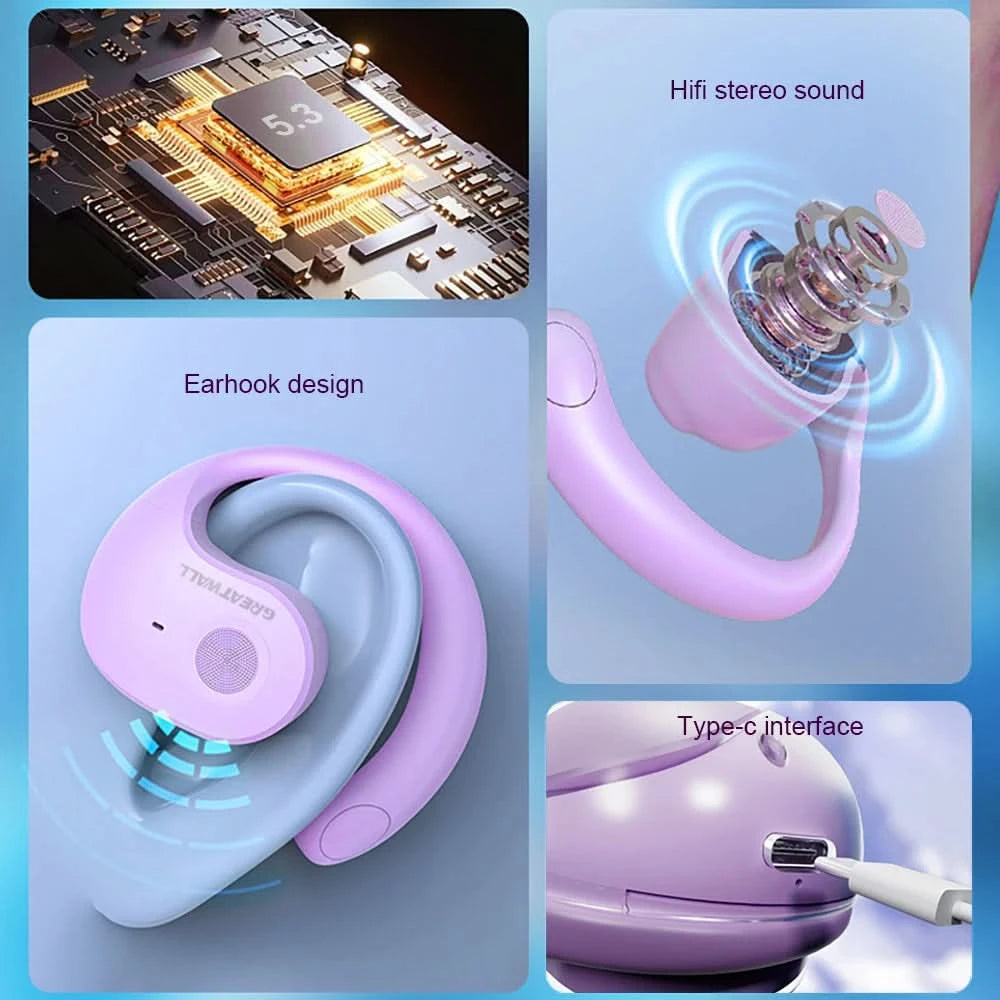 GreatWall AI Real-Time Translation Wireless Bluetooth Earphones Supporting Over 100 Voice Languages Translation Headphones - M & M Global