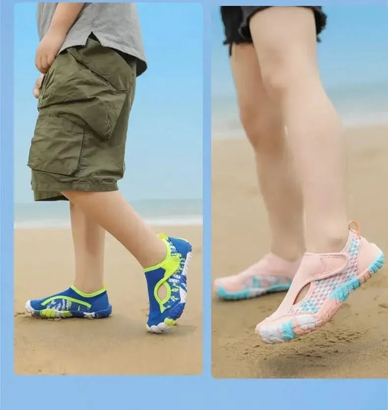 Swimming Beach Sneakers Children Diving Surfing Boating Wading Sports Shoes Kids Aqua Barefoot Water Shoes Quick-Dry Boys Girls - M & M Global