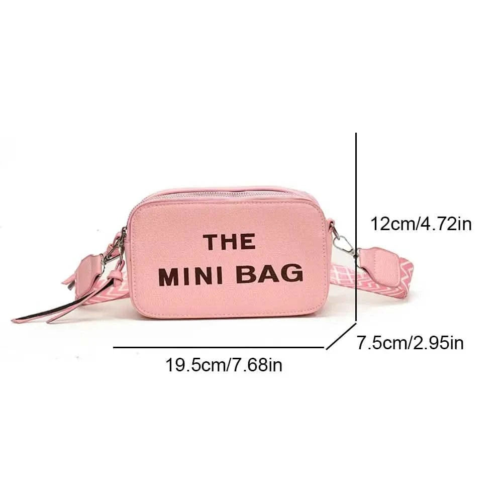 2025 New Small Square Bag Fashion Letter Pattern Chic Hobo Bag Trend PU Women Shoulder Bag Adjustable Strap Satchel Designer Bag - M & M Global