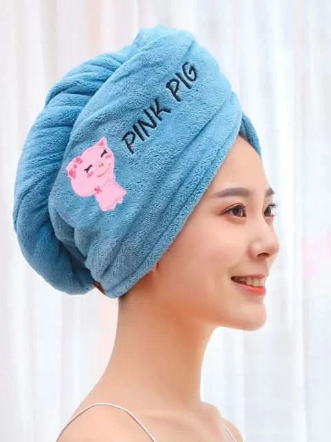 Women Hair Towel Microfiber Towel Bath Towels for Adults Home Terry Towels Bathroom Serviette De Douche Turban for Drying Hair - M & M Global