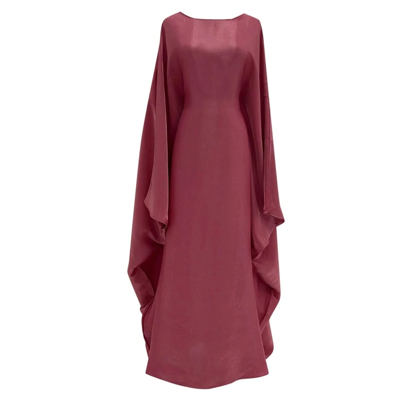 Ramadan Satin Abaya Islam Muslim Summer Batwing Sleeve Maxi Dress Kebaya Abayas For Women Kaftan Robe Musulmane Femme Vestidos - M & M Global