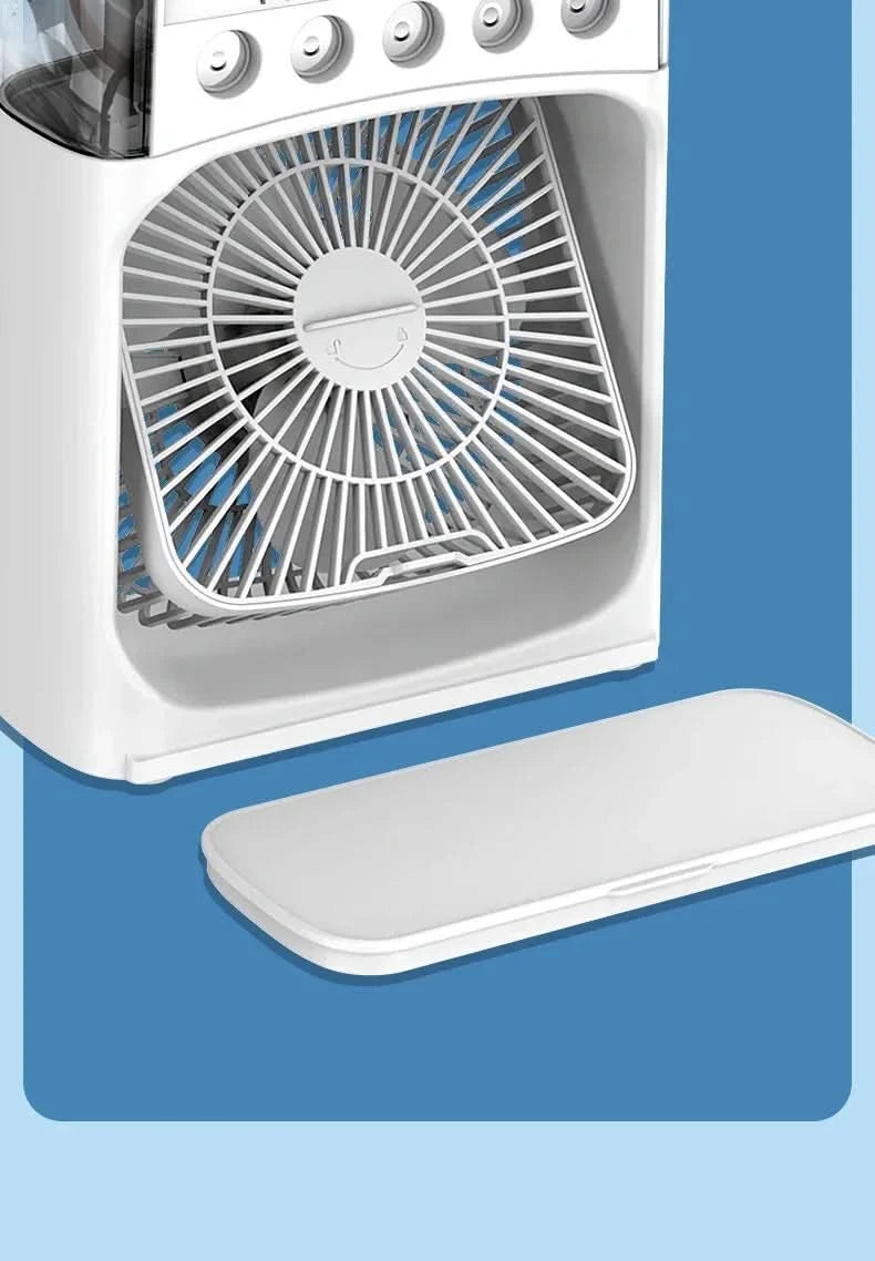Portable 3 in 1 Mini AC Air Cooler Fan Humidifier with LED Light for Home Office Bedroom Camping Cooling - M & M Global