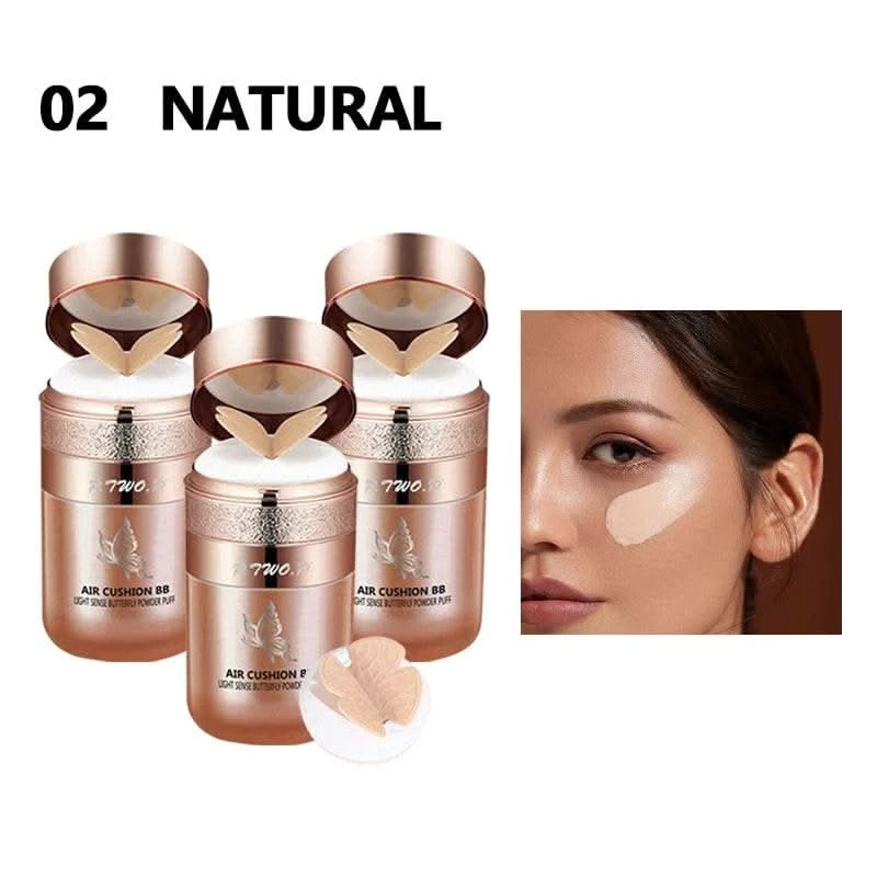 Air Cushion BB Cream Butterfly Powder Puff Moisturizing Foundation Concealer Whitening Oil-control Waterproof Makeup Cosmetics - M & M Global