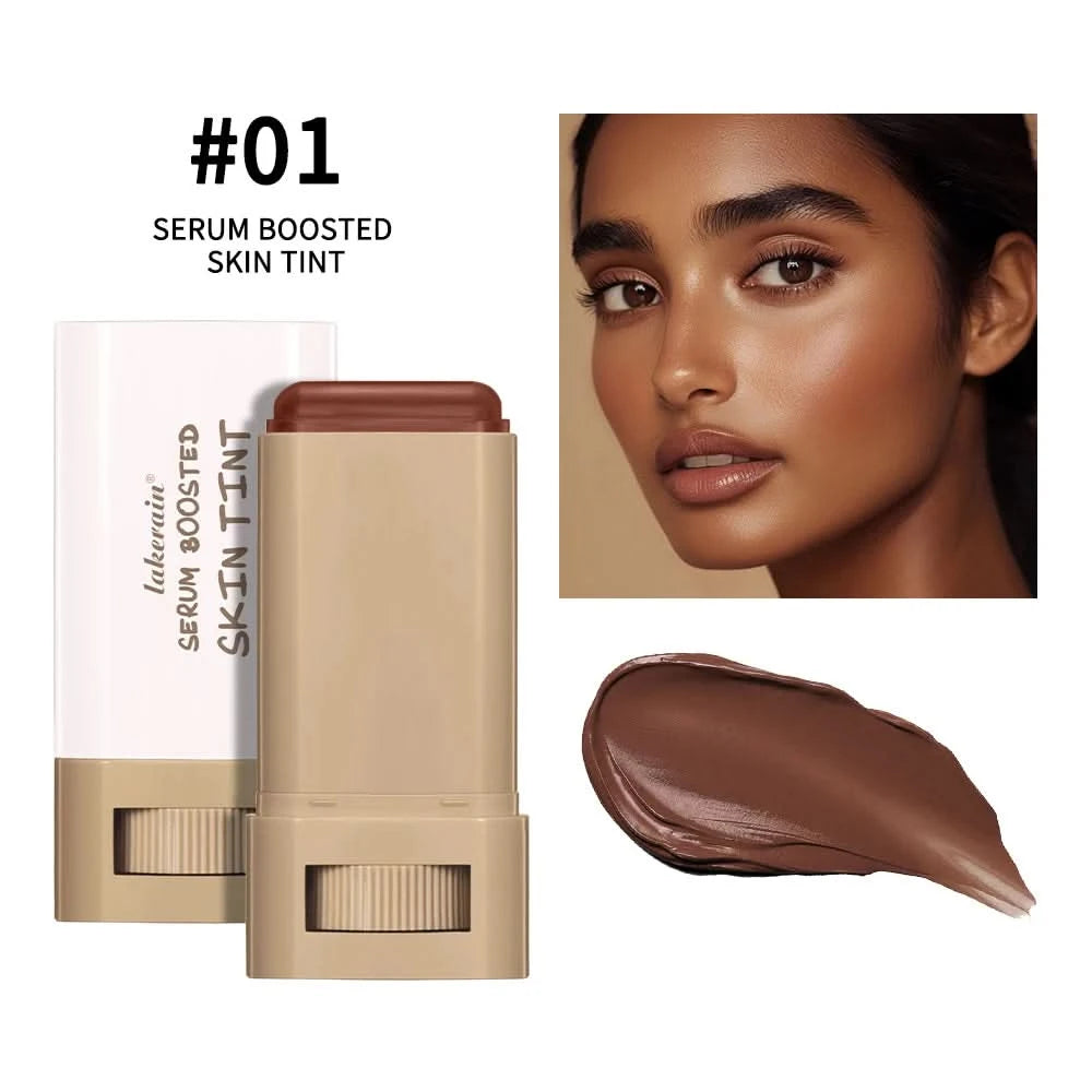 Stick Foundation Balm Serum Boosted Skin Tint Foundation Stick Smooth Plumper Hight Coverage Travel Bronze Foundation Stick Make - M & M Global
