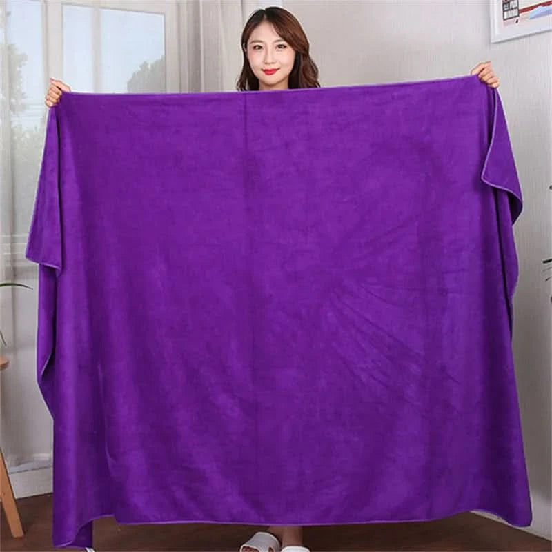 Enlarge and thicken microfiber bath towel, super soft, super absorbent and quick-drying towel - M & M Global
